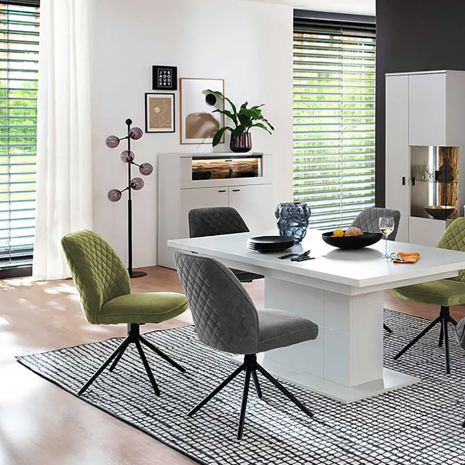 Wohnen Highboard mit Glas Klappe & zwei Türen - Apulco