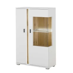 Wohnen Highboard mit Glas und Licht modern - Racelyn