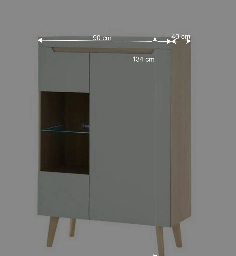 Highboard mit Glaseinsatz - Armina^Wohnen Sale