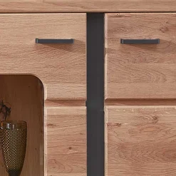 Highboard mit Glaseinsatz und LED Beleuchtung - Latenda^Wohnen New