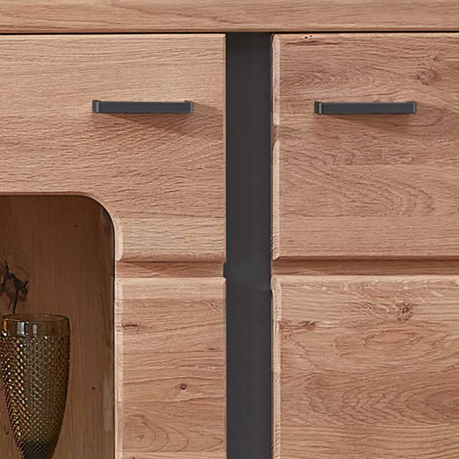 Highboard mit Glaseinsatz und LED Beleuchtung - Latenda^Wohnen New