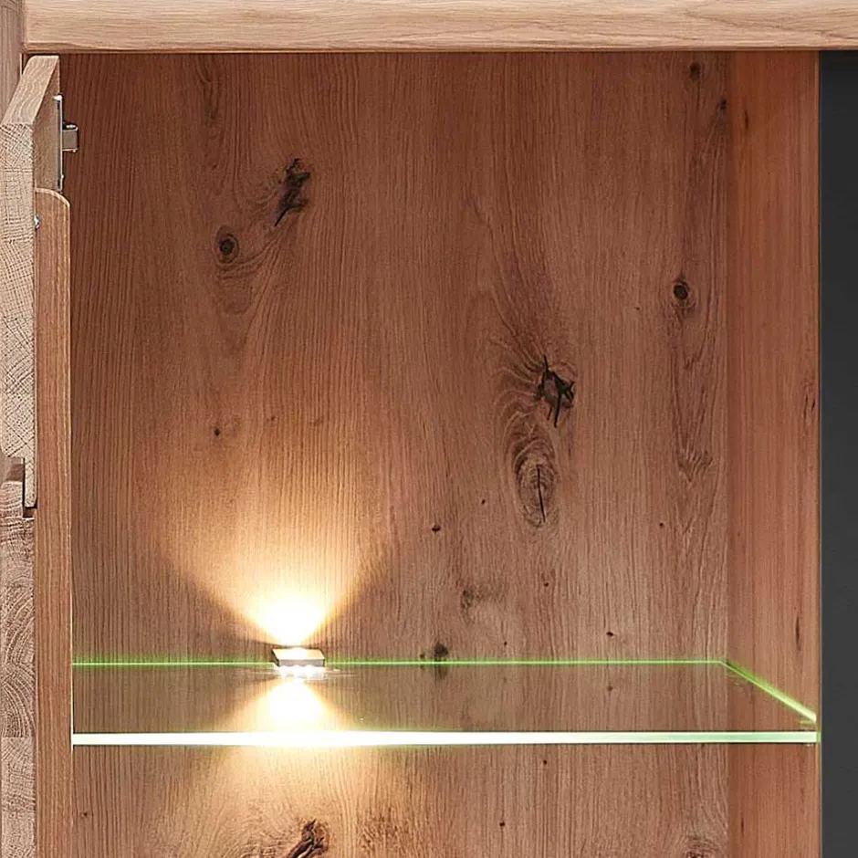 Highboard mit Glaseinsatz und LED Beleuchtung - Latenda^Wohnen New