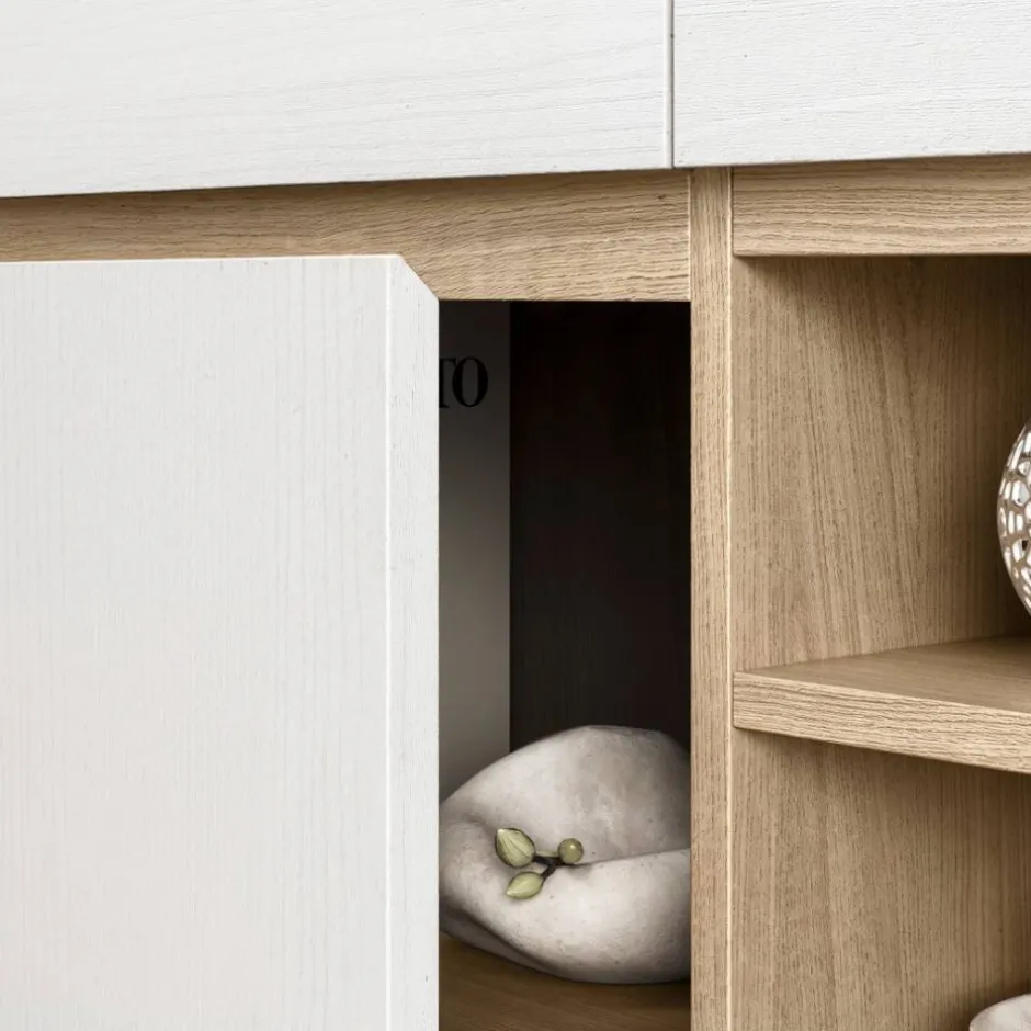 Wohnen Highboard und TV-Board und Wandboard Set - Ovidio (dreiteilig)