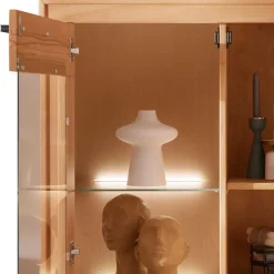 Highboard Vitrine aus Kernbuche Massivholz - Sarosca^Wohnen