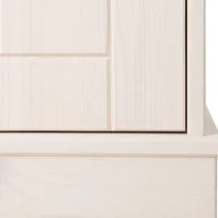 Wohnen Highboard Vitrine in Weiß und Kiefer Honig - Zentra