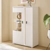 Wohnen Highboard Vitrine mit LED Beleuchtung - Racelyn