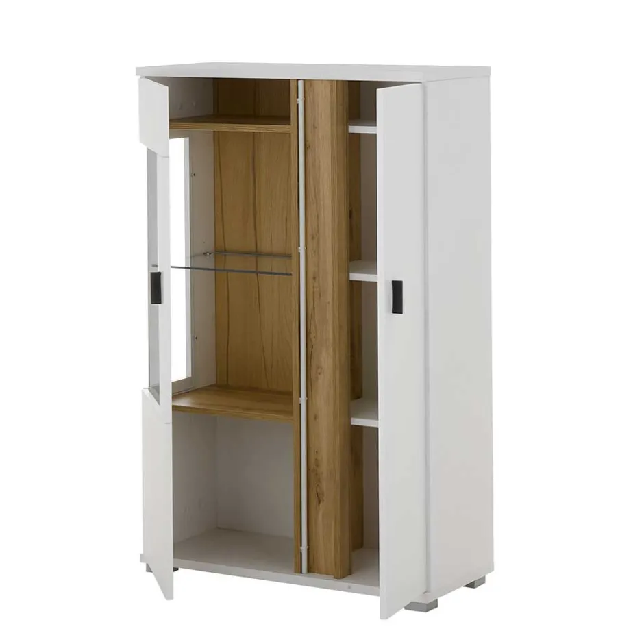 Wohnen Highboard Vitrine mit LED Beleuchtung - Racelyn