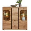 Wohnen Highboard Vitrine mit LED Beleuchtung - Mattadore