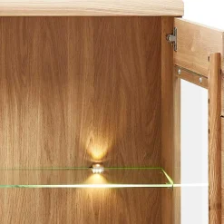 Wohnen Highboard Vitrine mit LED Beleuchtung - Mattadore