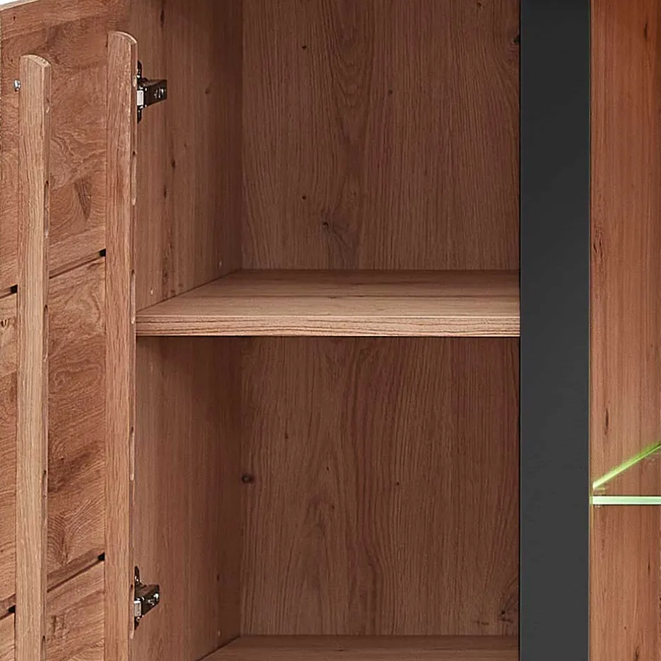 Highboard Vitrine mit LED Beleuchtung - Latenda^Wohnen Clearance