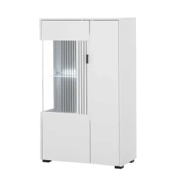 Wohnen Highboard-Vitrine in Weiß - Dualkos