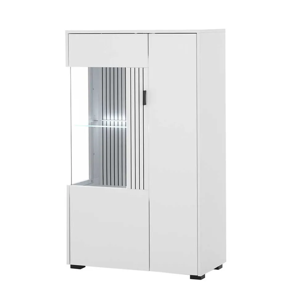 Wohnen Highboard-Vitrine in Weiß - Dualkos