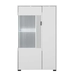 Wohnen Highboard-Vitrine in Weiß - Dualkos