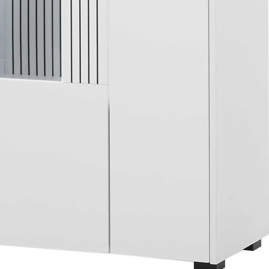 Wohnen Highboard-Vitrine in Weiß - Dualkos