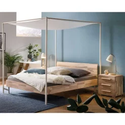 Wohnen Himmelbett aus Kernesche und Eisen - Capella