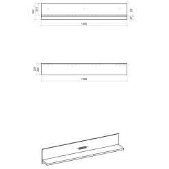 Hängeboard in Holz verwittert & Anthrazit - Garisa^Wohnen Outlet