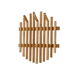 Wohnen Hänge-Garderobe aus Eichenholz Leisten - Gangizo