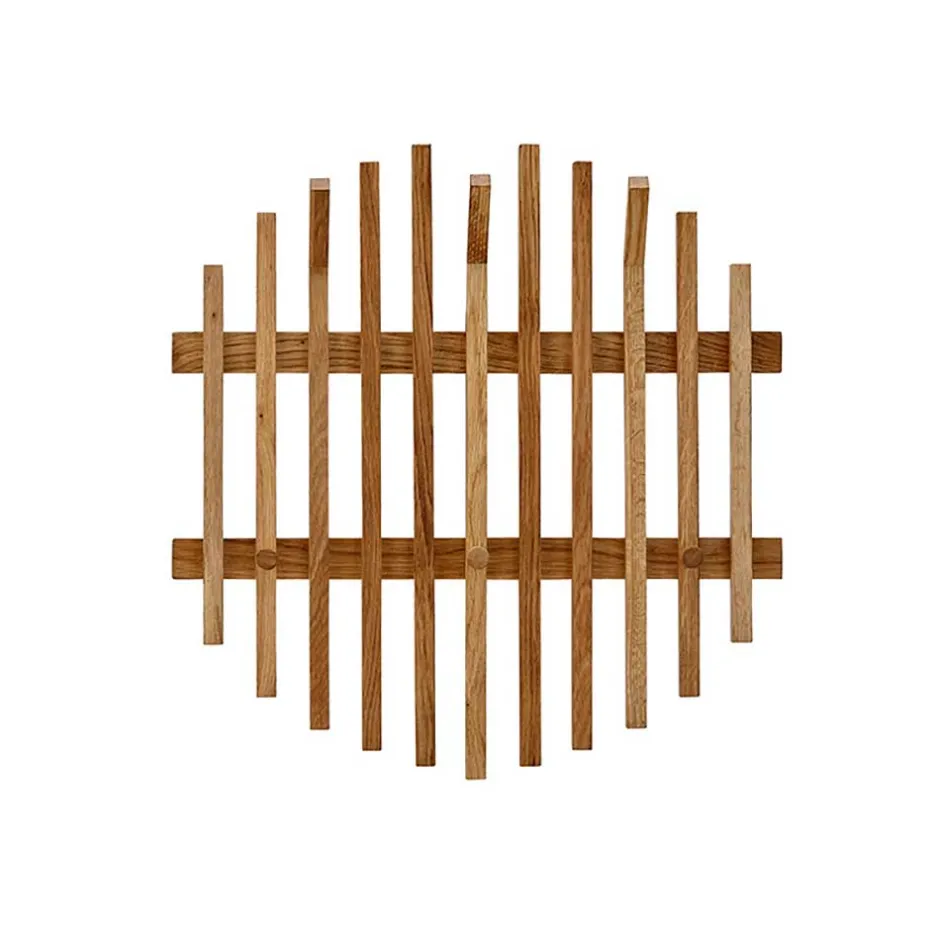 Wohnen Hänge-Garderobe aus Eichenholz Leisten - Gangizo