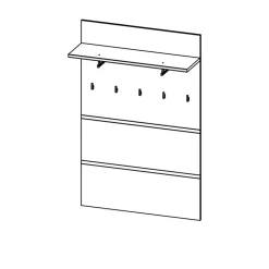 Hängegarderobe Curelino mit Hutablage^Wohnen Outlet