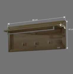 Wohnen Hängegarderobe Natrius aus Wildeiche Massivholz