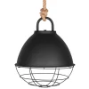Wohnen Hängende Industrial Lampe in Schwarz Metall - Rock