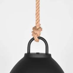 Wohnen Hängende Industrial Lampe in Schwarz Metall - Rock