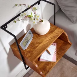 Wohnen Hängende Nachtkonsole mit Fach - Just