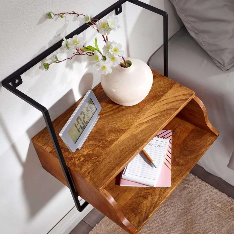 Wohnen Hängende Nachtkonsole mit Fach - Just