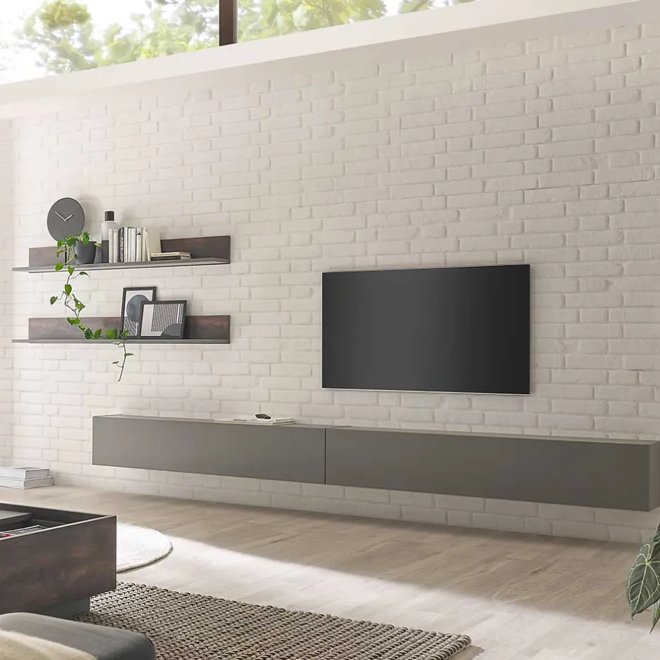 Hängende TV Anbauwand modern - Mundo (vierteilig)^Wohnen Hot