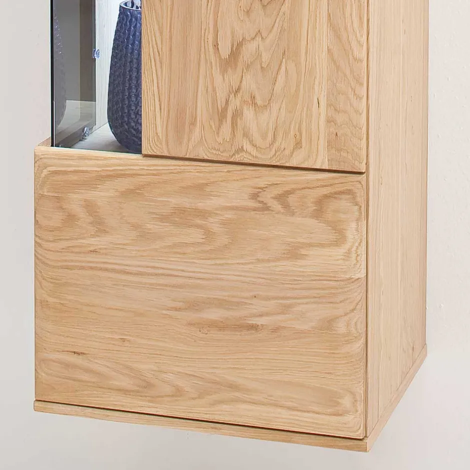 Hängende Vitrine in Eiche Bianco teilmassiv Pontros 1-türig^Wohnen New