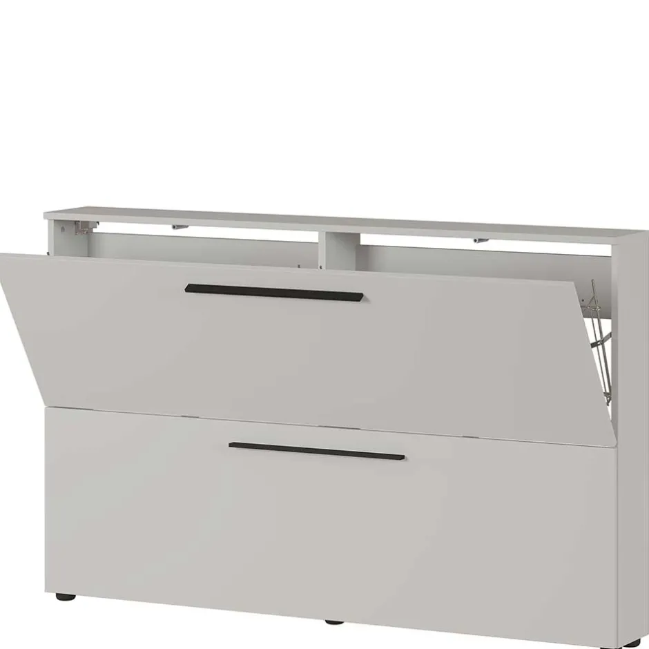 Wohnen Hängender Schuhklappenschrank in Hellgrau - Orica