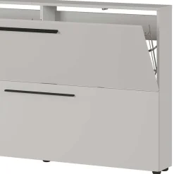 Wohnen Hängender Schuhklappenschrank in Hellgrau - Orica