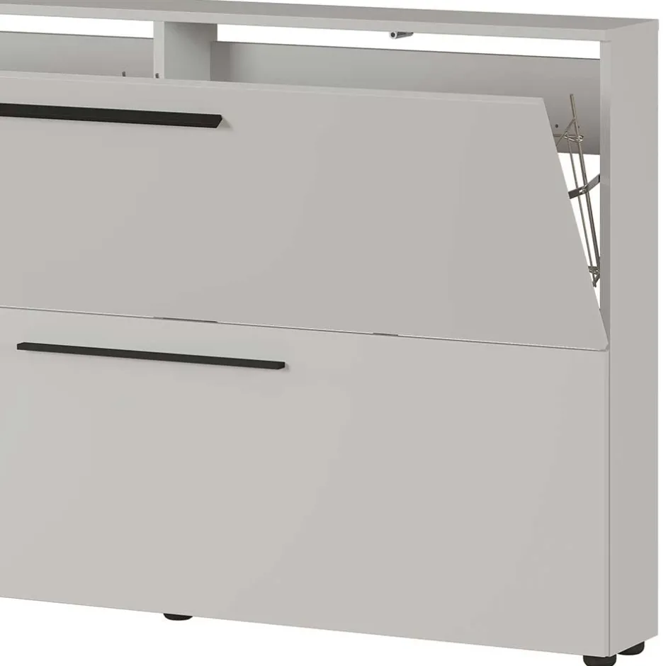 Wohnen Hängender Schuhklappenschrank in Hellgrau - Orica