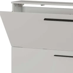 Wohnen Hängender Schuhklappenschrank in Hellgrau - Orica