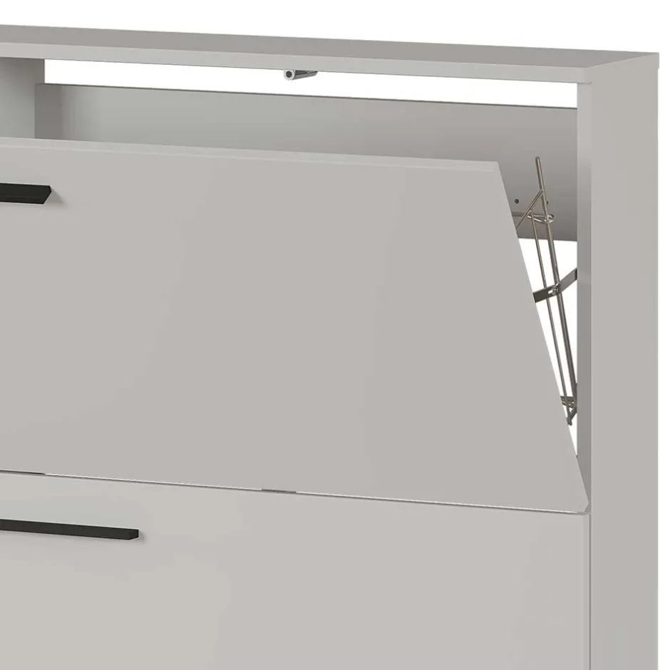 Wohnen Hängender Schuhklappenschrank in Hellgrau - Orica