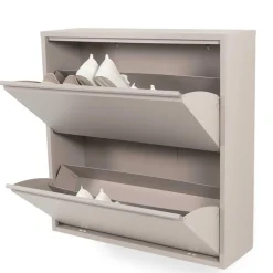 Hängender Schuhschrank in Taupe aus Stahl - Ruven^Wohnen Online