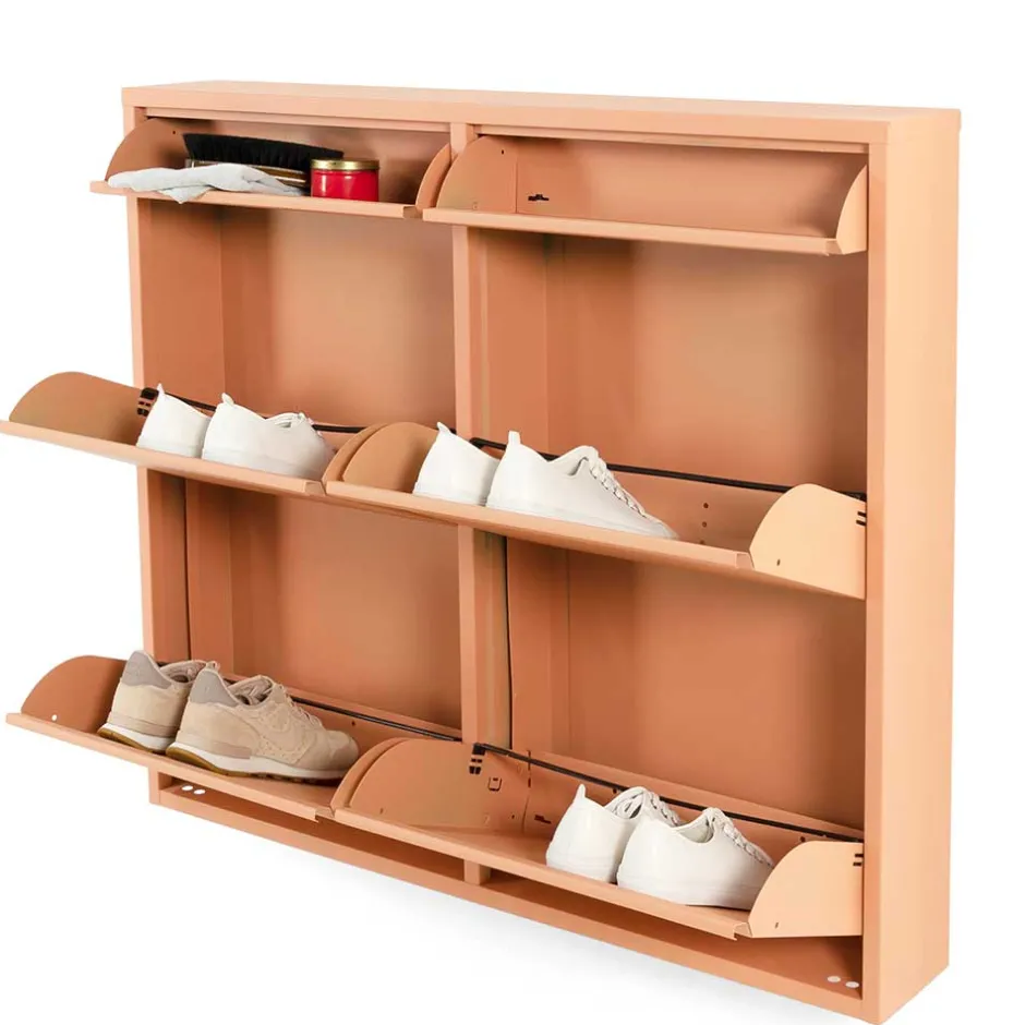 Hängender Schuhschrank in Terracotta - Manty^Wohnen Hot