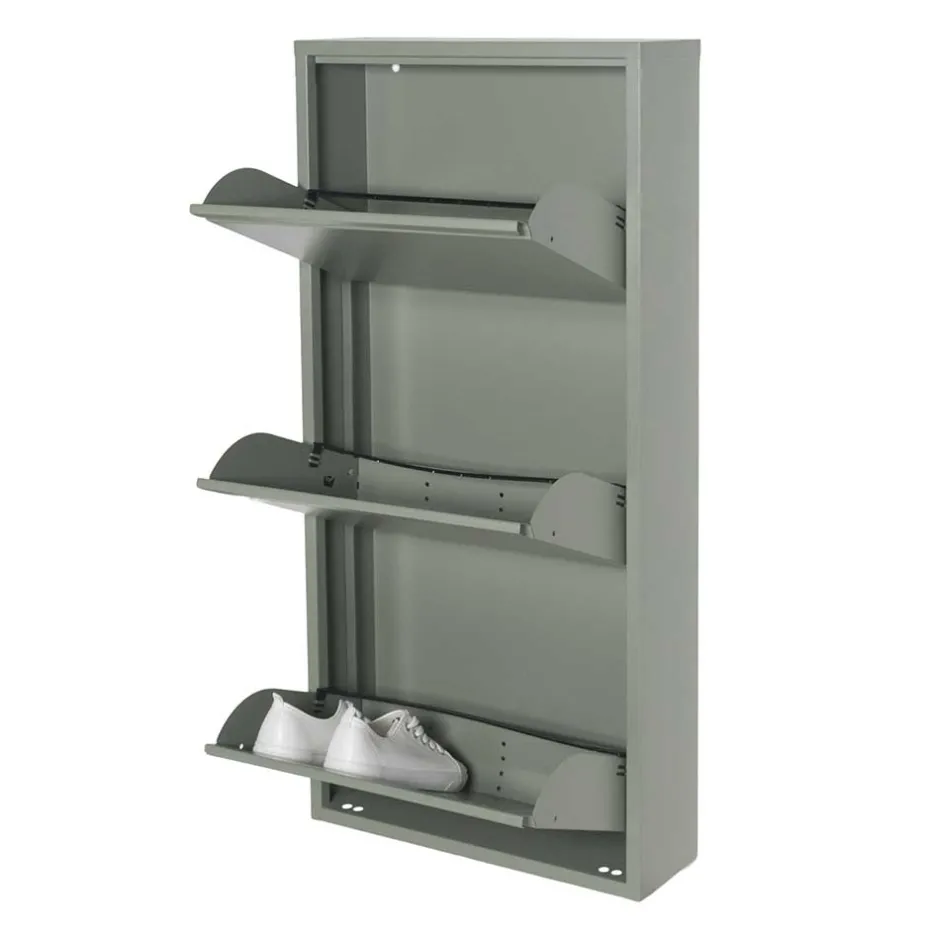 Wohnen Hängender Schuhschrank in Graugrün - Bombasti