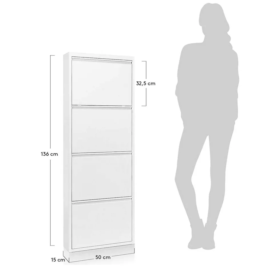 Hängender Schuhschrank Purista aus Stahl in Weiß^Wohnen Sale