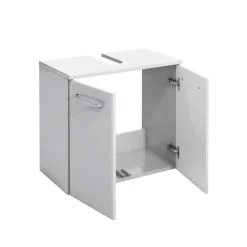 Wohnen Hängender Waschbeckenunterschrank in Weiß - Estateas