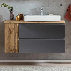 Wohnen Hängender Waschplatz mit Schubladen & Tür - Jambi