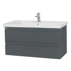 Wohnen Hängender Waschtisch in Anthrazit - Idamoro