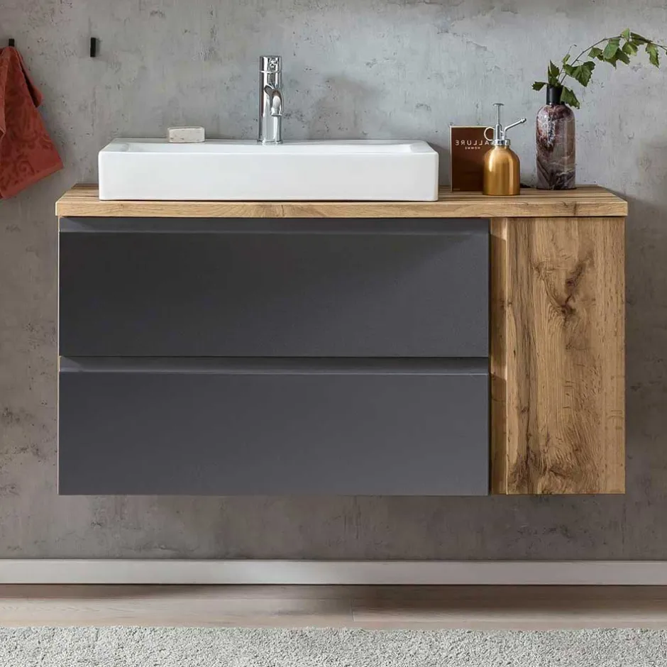 Wohnen Hängender Waschtisch mit aufgesetztem Becken - Jambi