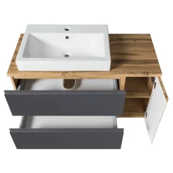 Wohnen Hängender Waschtisch mit aufgesetztem Becken - Jambi