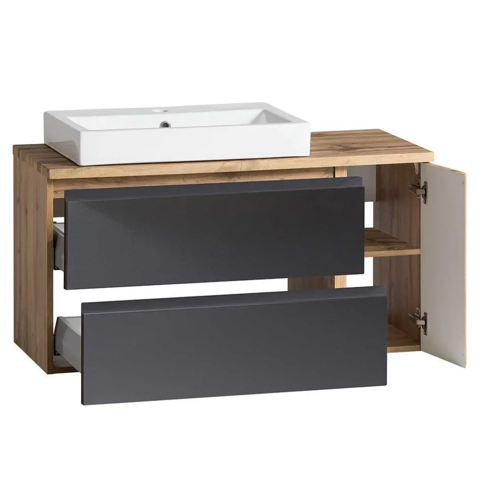 Wohnen Hängender Waschtisch mit aufgesetztem Becken - Jambi