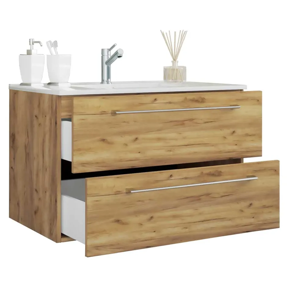 Wohnen Hängender Waschtisch mit Einlasswaschbecken - Karin