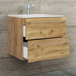 Wohnen Hängender Waschtisch mit Einlasswaschbecken - Karin