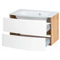 Wohnen Hängender Waschtisch mit Glas Waschbecken - Neuvana