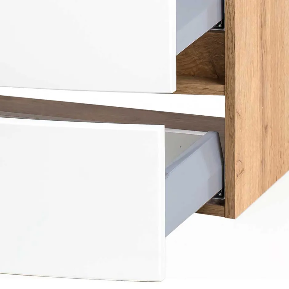 Wohnen Hängender Waschtisch mit Glas Waschbecken - Neuvana