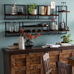 Wohnen Hängendes Weinregal für acht Flaschen - Solapura